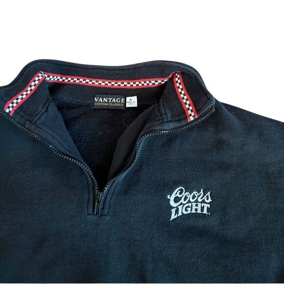 Vantage Coors Light Women's Navy Blue 1/4 Zip Crewneck Size Small - Picture 3 of 6